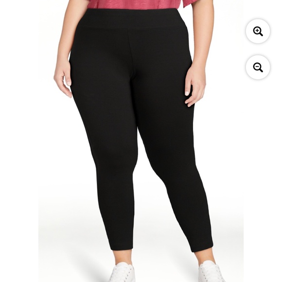 Terra and Sky Women’s Black Leggings Size 1X NWT - Picture 1 of 6